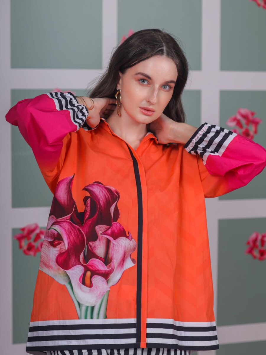 Orange Pixie Oversized Shirt