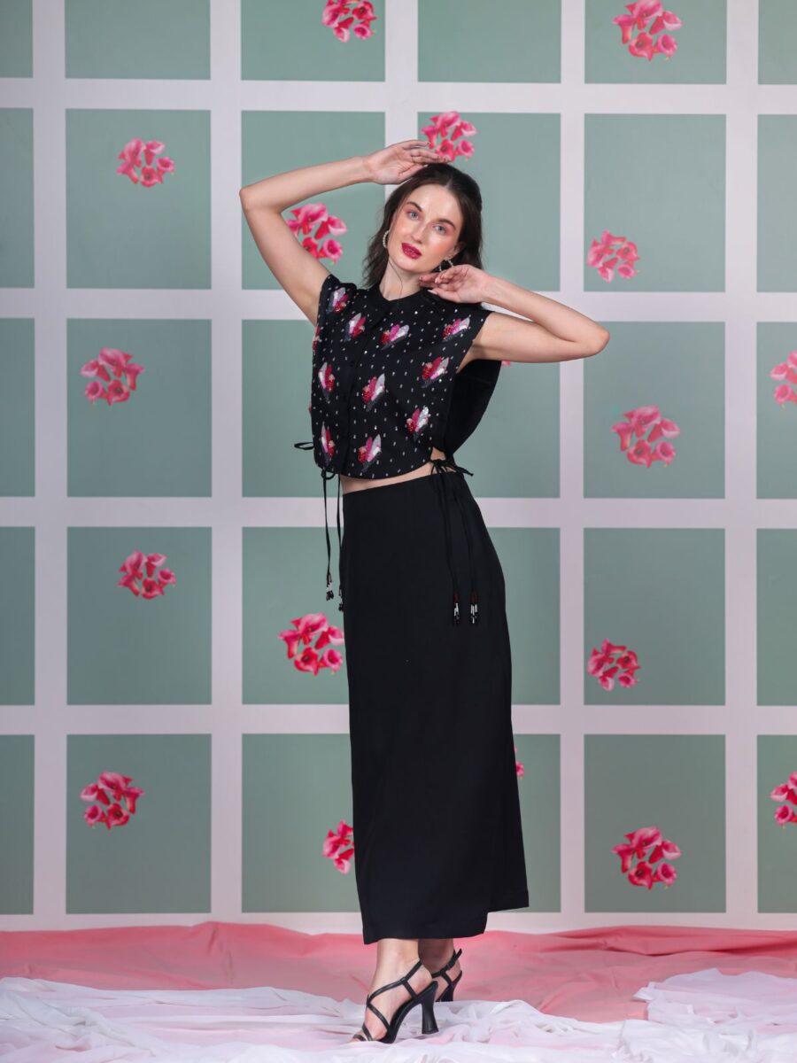 Callarose Bib Top Paired With Straigth Skirt