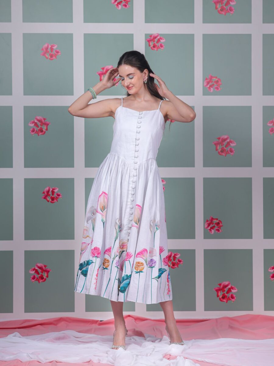 Sia Sphagetti Flared Dress - Image 2